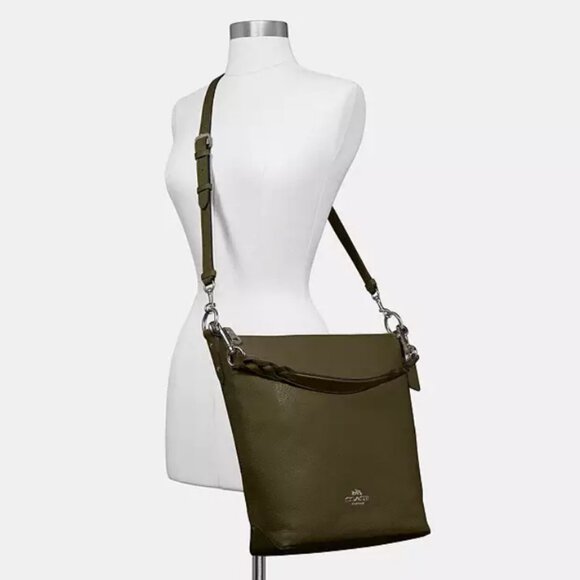 Coach F31507 Abbey Duffle Pebble Leather Gray Shoulder Crossbody Bag - Picture 13 of 13